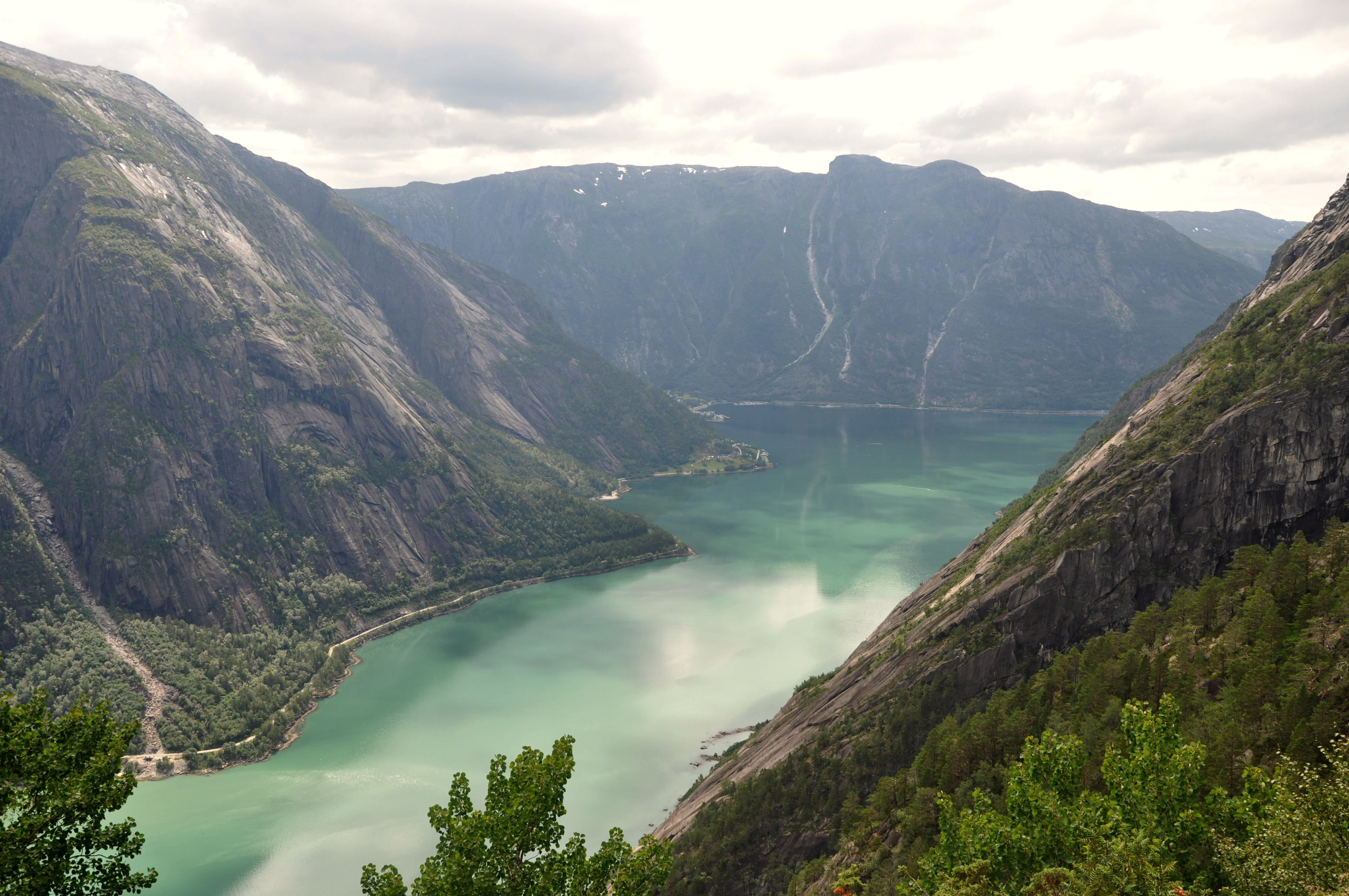 View from Kjeåsen mountain farm overlooking Simadal Fjord, Hardanger, Norway